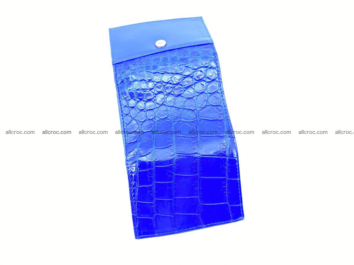 Crocodile skin wallet trifold mini with coins compartment 505 Foto 7