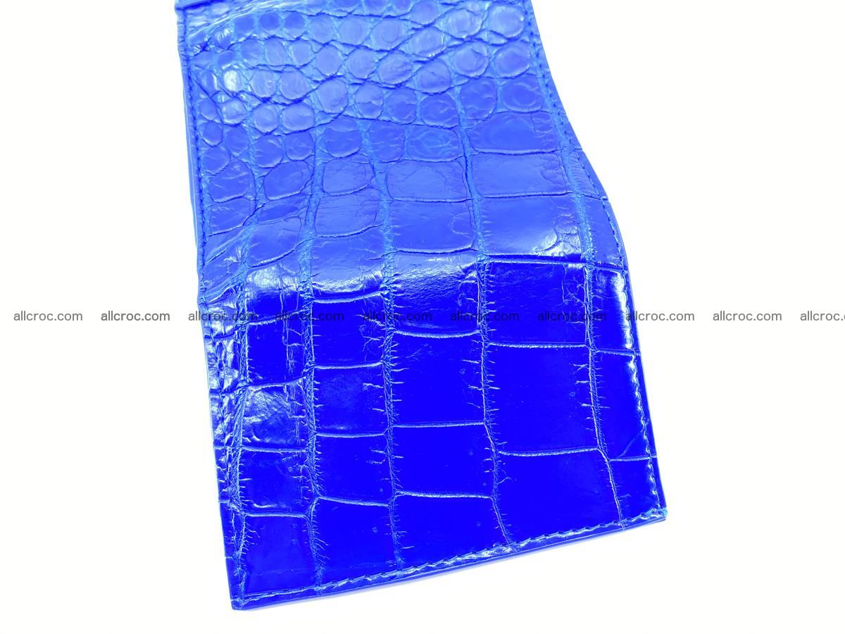 Crocodile skin wallet trifold mini with coins compartment 505 Foto 8