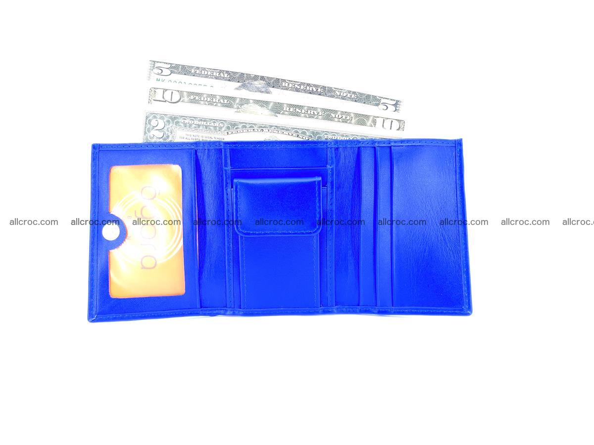Crocodile skin wallet trifold mini with coins compartment 505 Foto 9