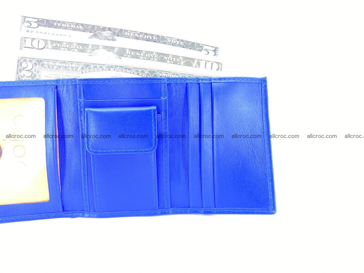 Crocodile skin wallet trifold mini with coins compartment 505 Foto 10