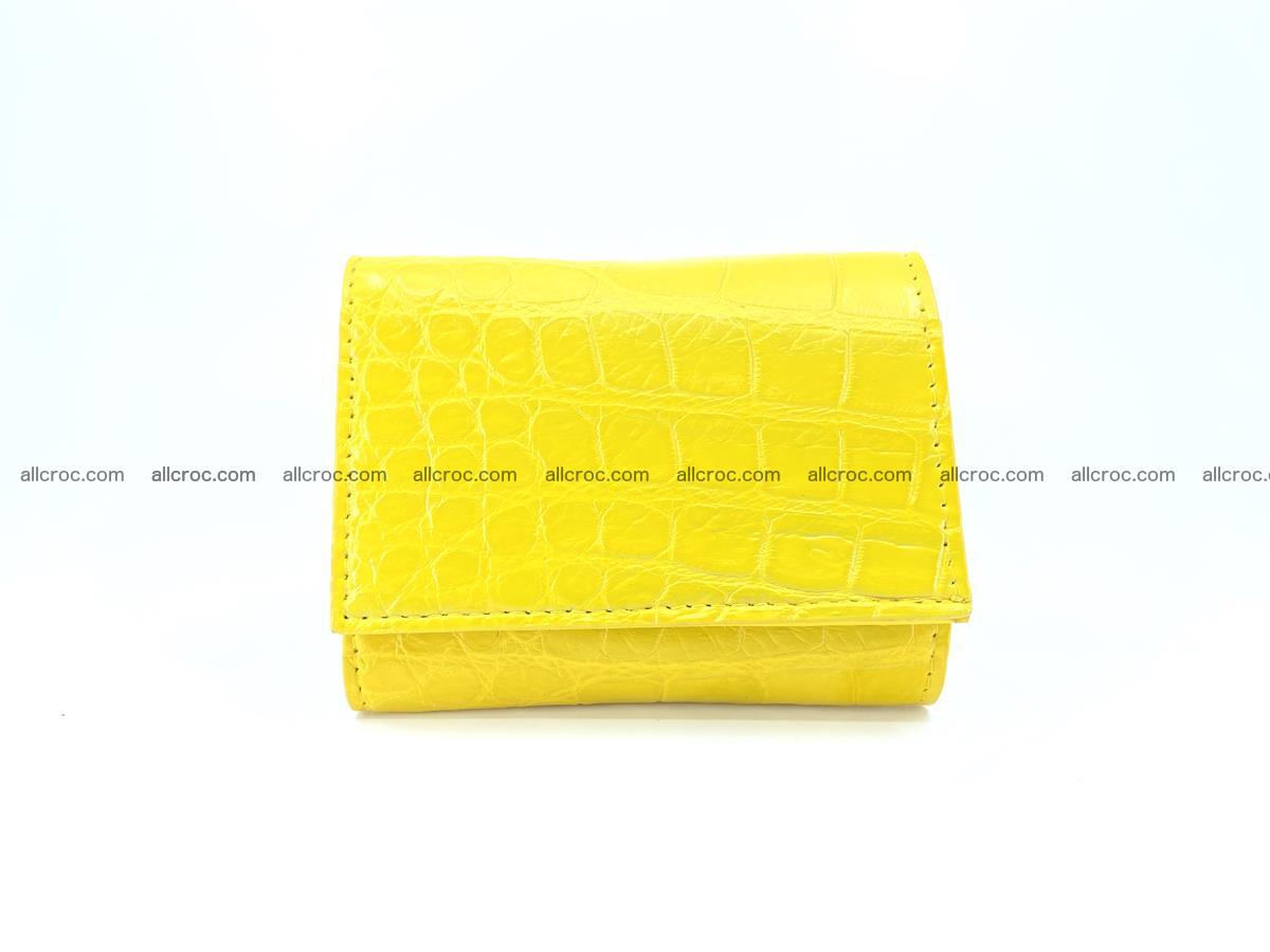 Crocodile skin wallet trifold mini with coins compartment 504 Foto 0