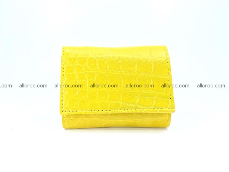 Crocodile skin wallet trifold mini with coins compartment 504