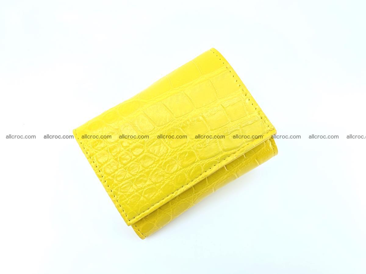 Crocodile skin wallet trifold mini with coins compartment 504 Foto 2
