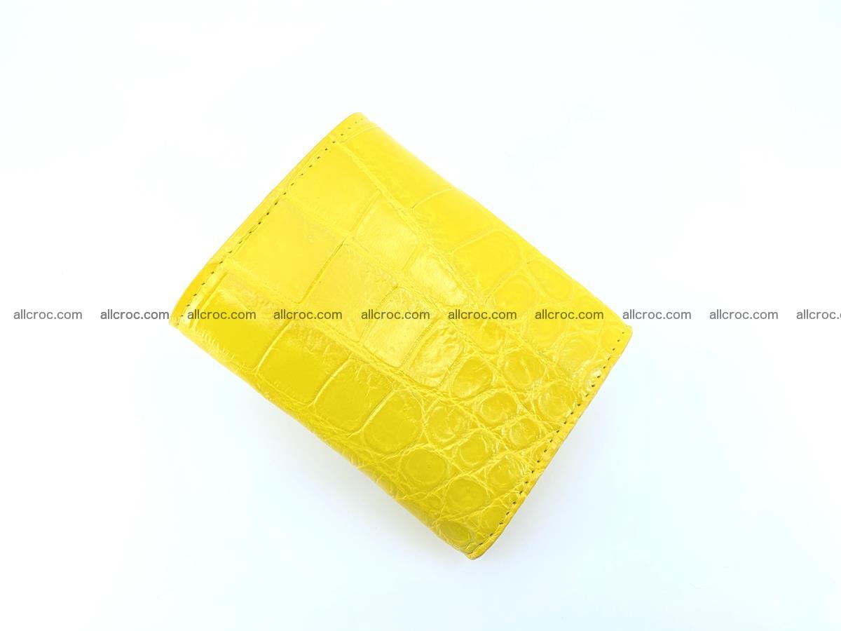 Crocodile skin wallet trifold mini with coins compartment 504 Foto 3