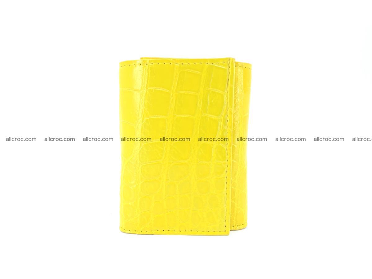 Crocodile skin wallet trifold mini with coins compartment 504 Foto 4