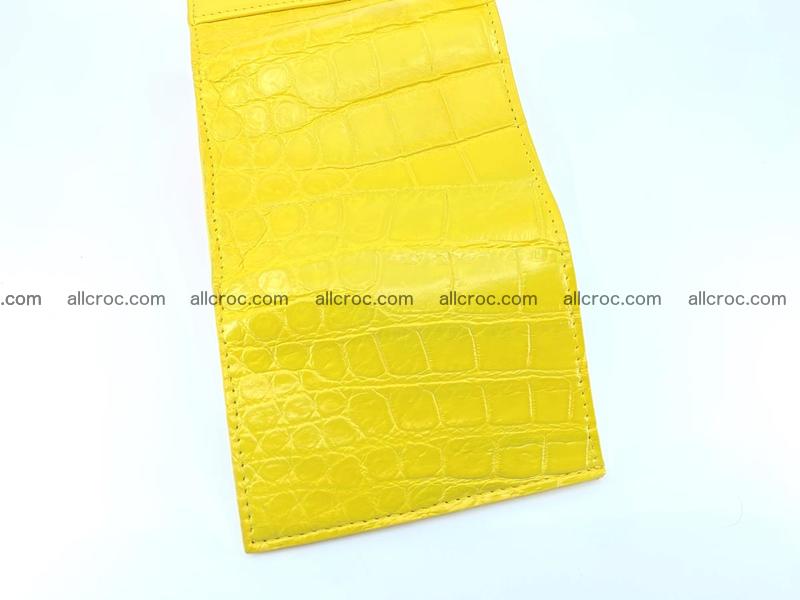 Crocodile skin wallet trifold mini with coins compartment 504
