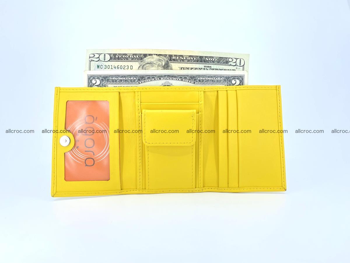 Crocodile skin wallet trifold mini with coins compartment 504 Foto 9