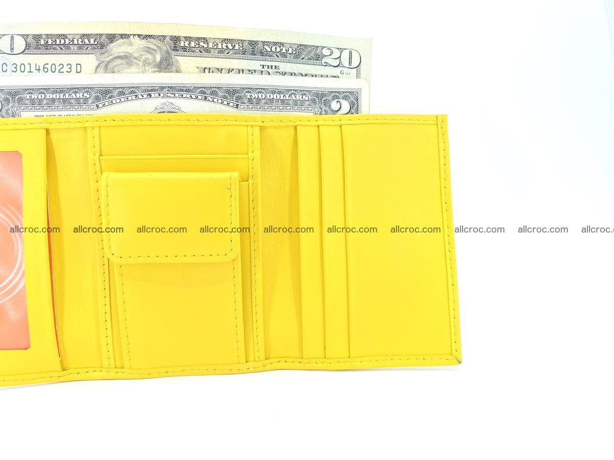 Crocodile skin wallet trifold mini with coins compartment 504 Foto 10