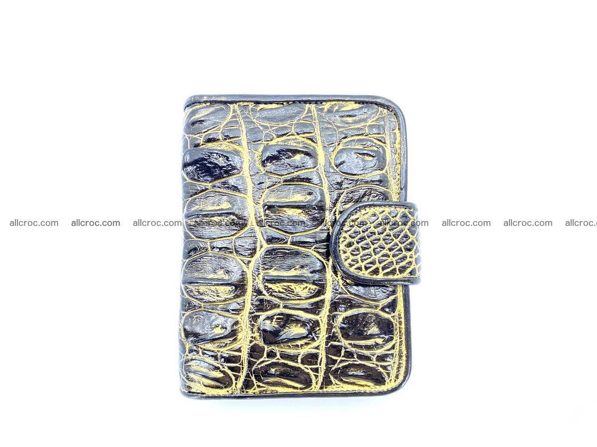 Crocodile skin wallet  with gold effect 1296 Foto 0