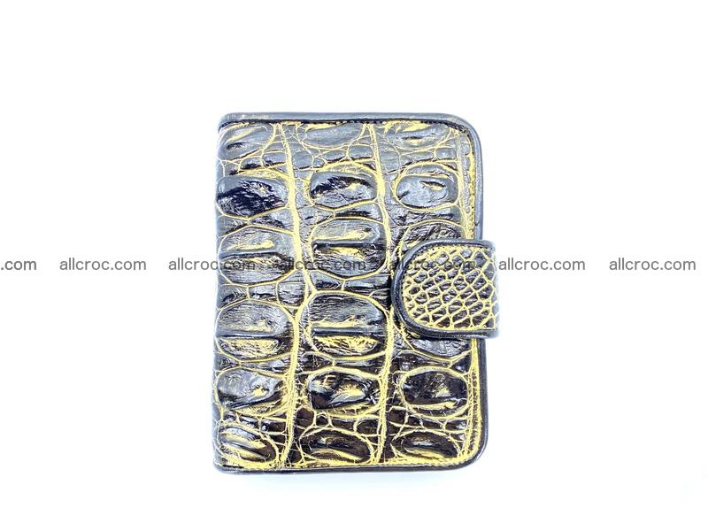 Crocodile skin wallet  with gold effect 1296