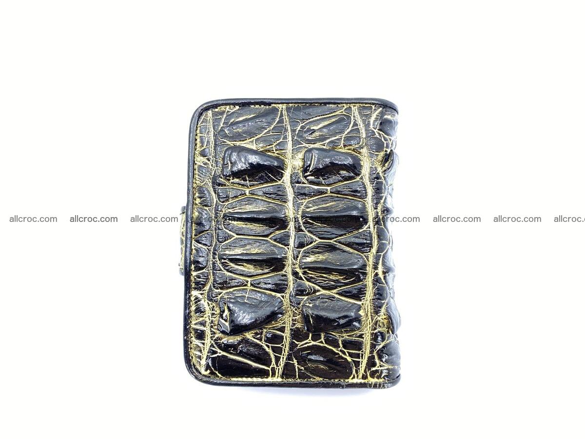 Crocodile skin wallet  with gold effect 1296 Foto 1