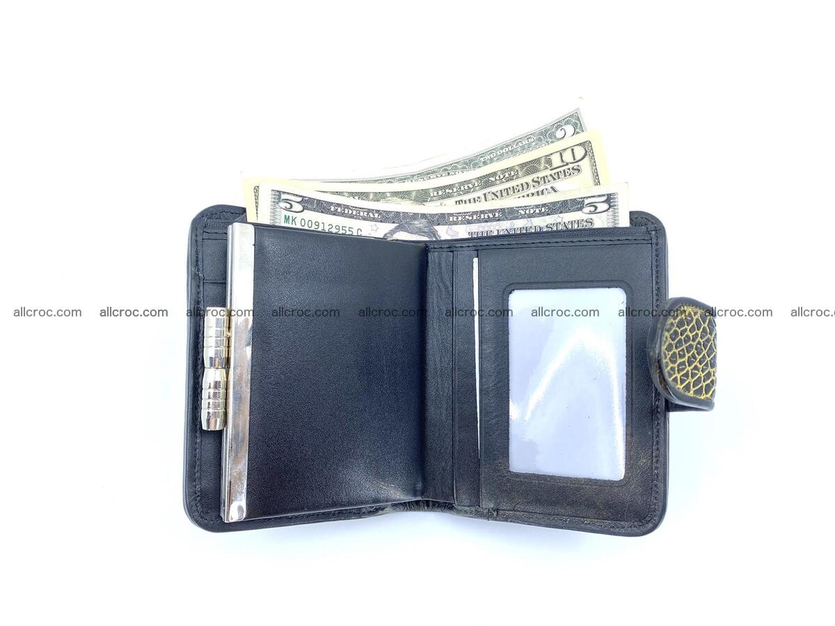 Crocodile skin wallet  with gold effect 1296 Foto 6