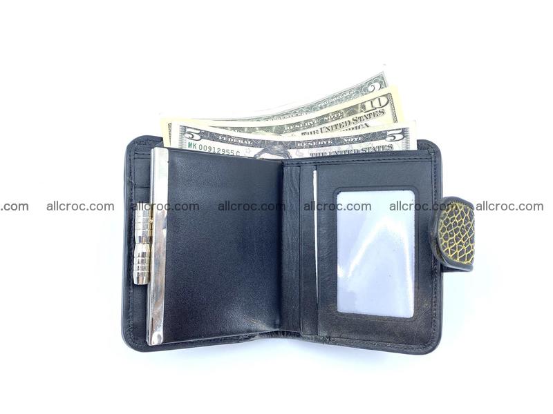 Crocodile skin wallet  with gold effect 1296