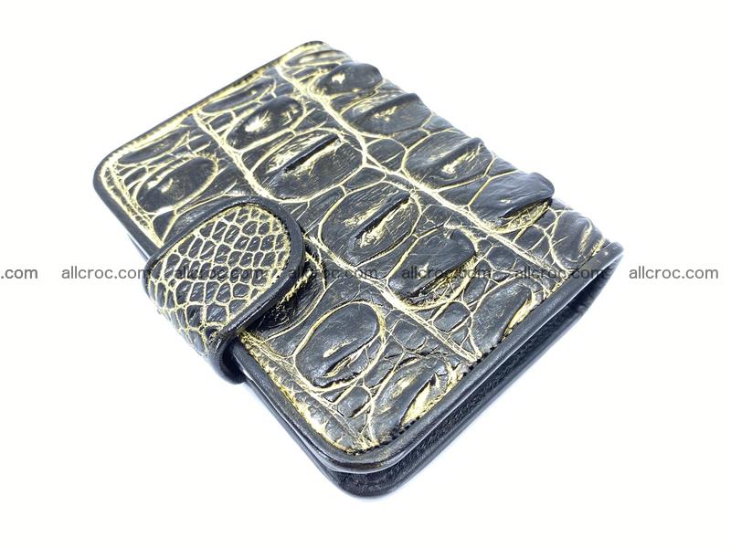 Crocodile skin wallet  with gold effect 1296