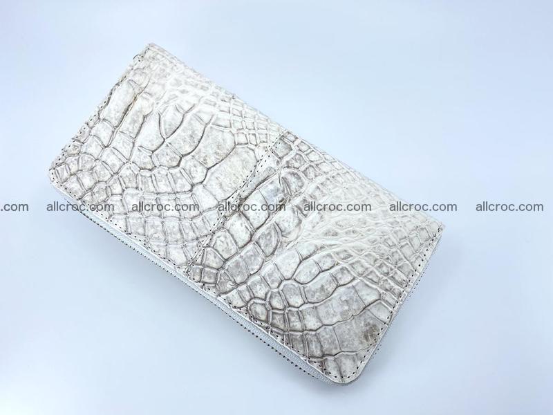 Crocodile skin wallet with zip 968