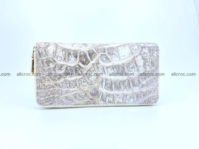 Crocodile skin wallet with zip 969