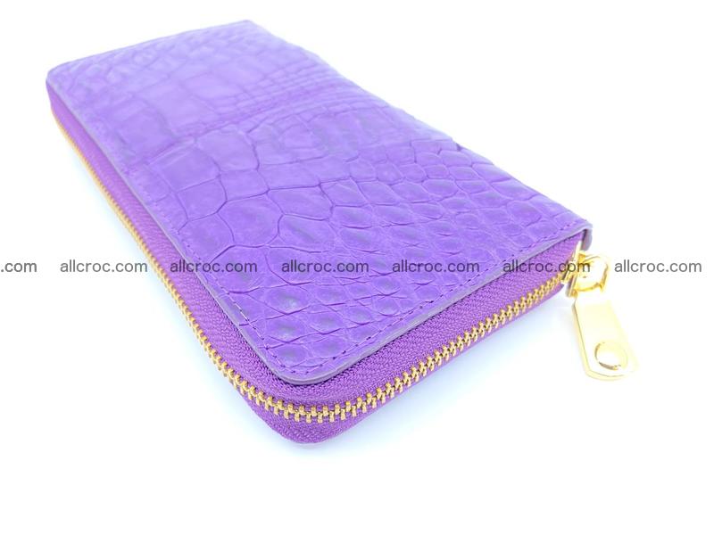 Crocodile skin wallet with zip 973