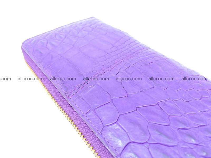 Crocodile skin wallet with zip 973