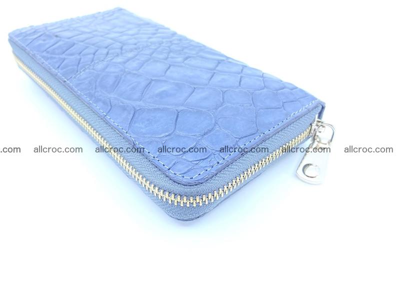 Crocodile skin wallet with zip 982