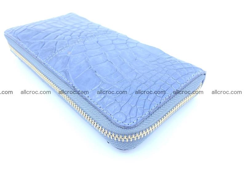 Crocodile skin wallet with zip 982