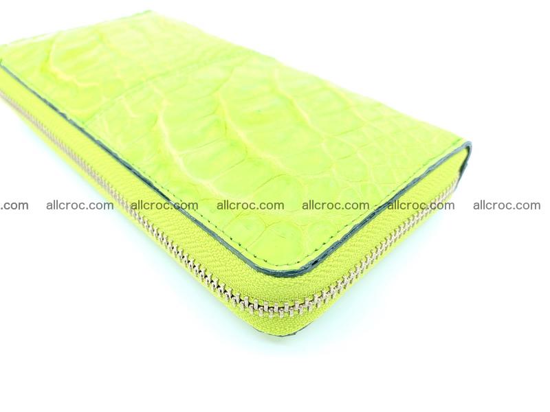 Crocodile skin wallet with zip 983