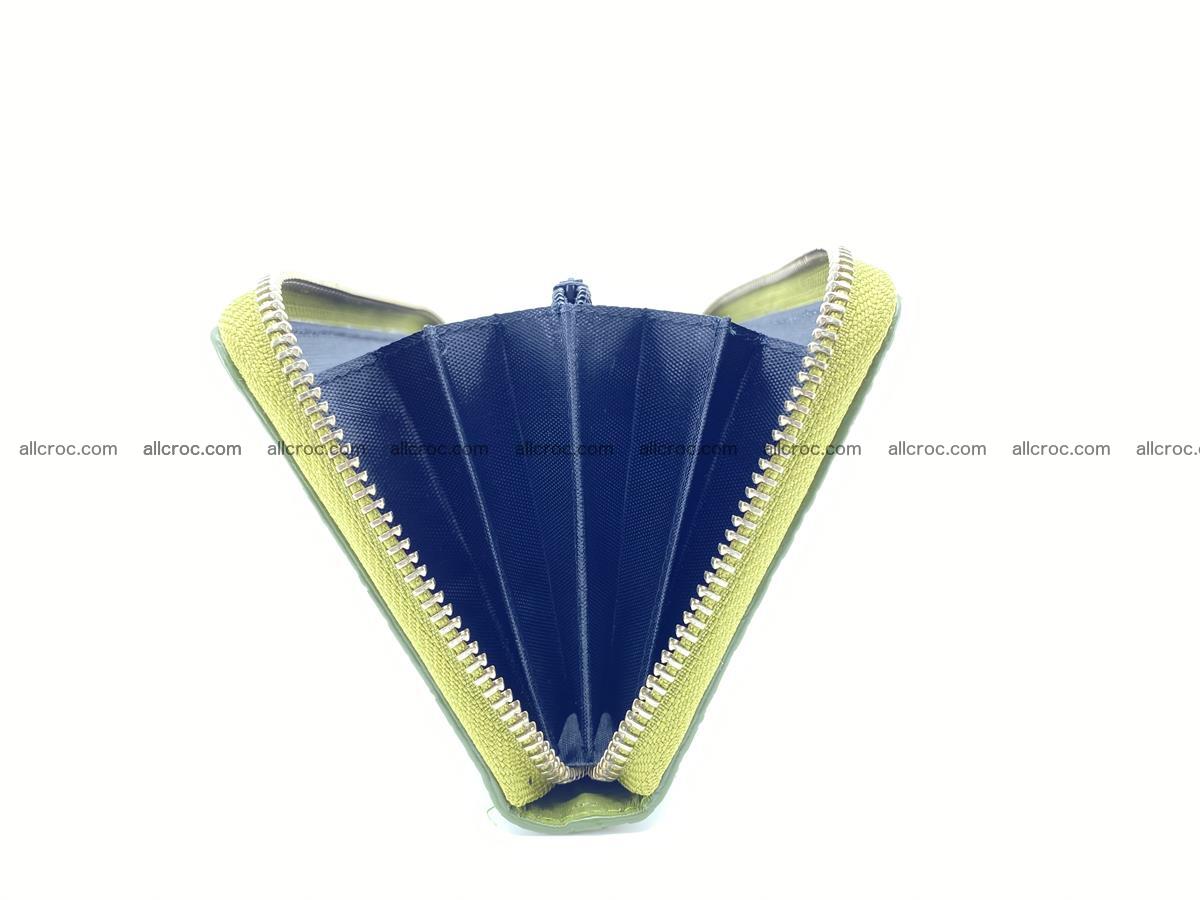 Crocodile skin wallet with zip 984 Foto 12