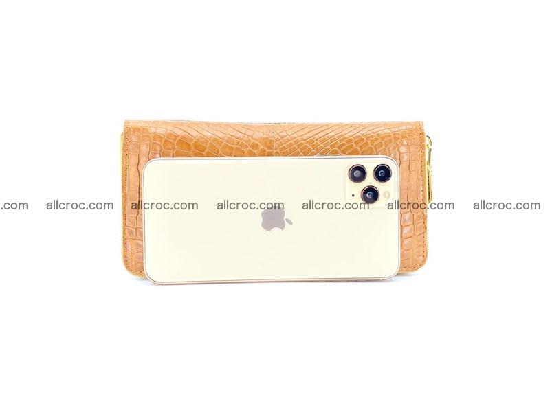 Crocodile skin wallet with zip 985
