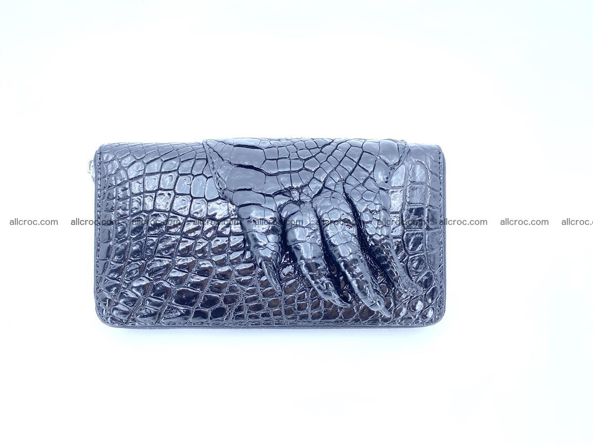 Crocodile skin zip wallet with paw 1112 Foto 1