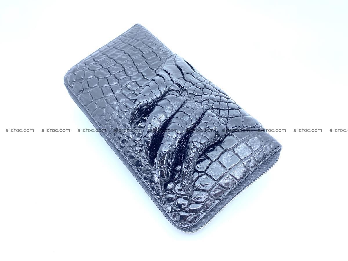 Crocodile skin zip wallet with paw 1112 Foto 0