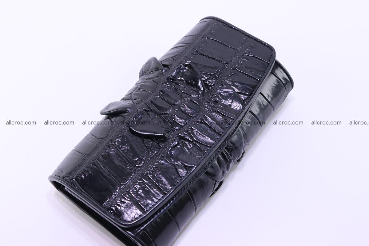 Crocodile wallet for women trifold 281 Foto 5