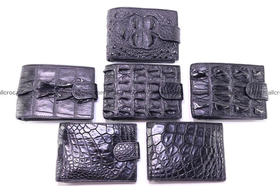 for blog Siamese crocodile wallet with half belt and coins compartment black