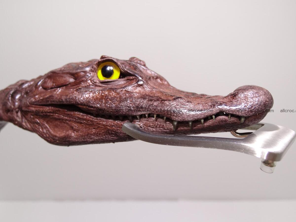 Genuine crocodile belt with real crocodile head 027 Foto 0