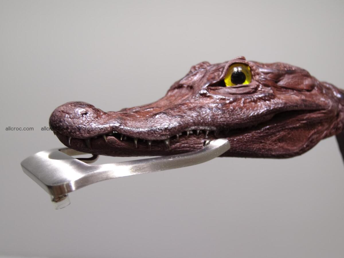 Genuine crocodile belt with real crocodile head 027 Foto 1