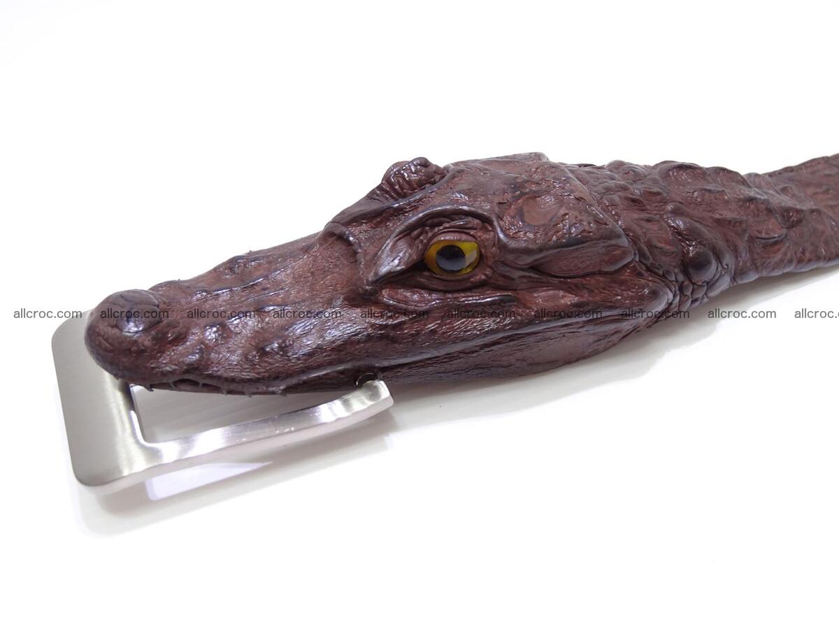 Genuine crocodile belt with real crocodile head 027 Foto 2