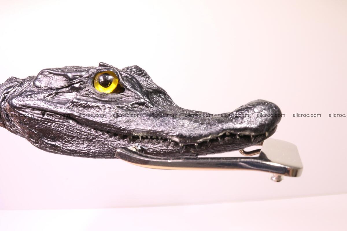 Genuine crocodile belt with real crocodile head 028 Foto 0