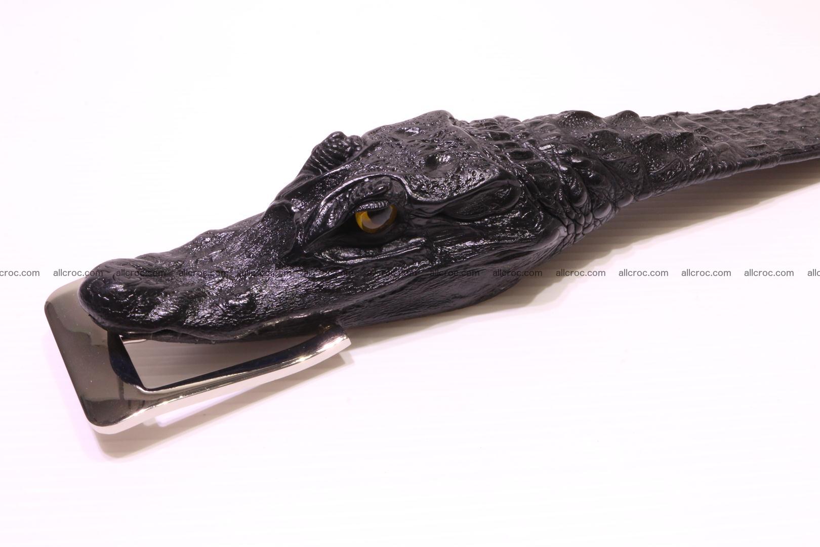 Genuine crocodile belt with real crocodile head 028 Foto 2