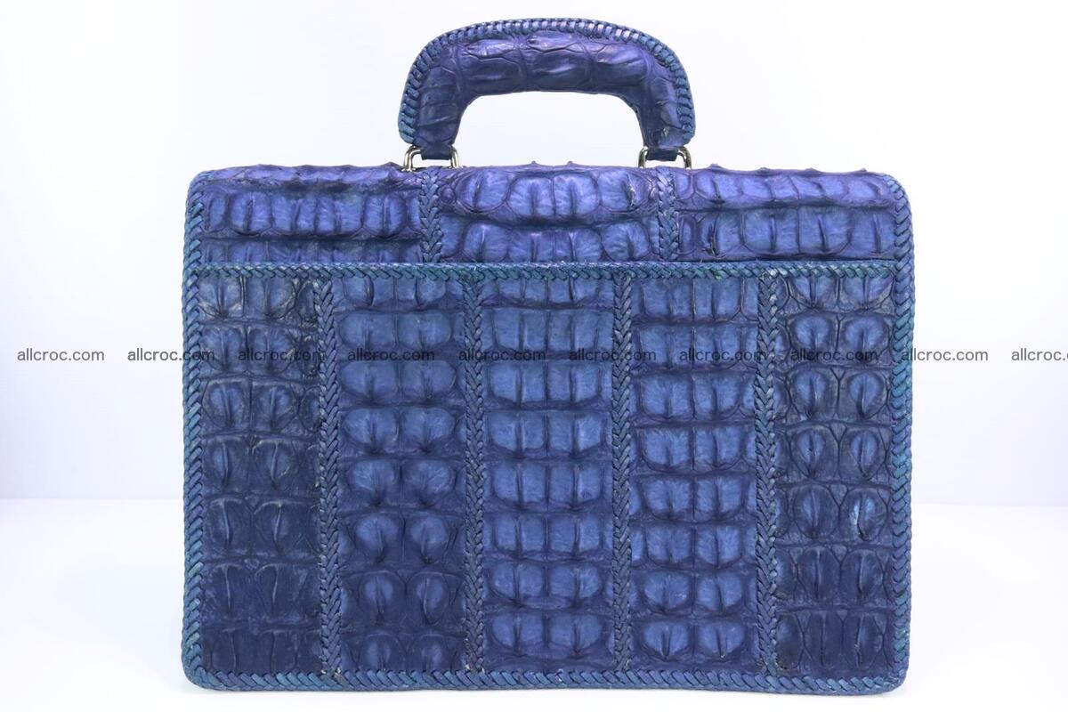 Hand braided crocodile skin briefcase 148 Foto 4