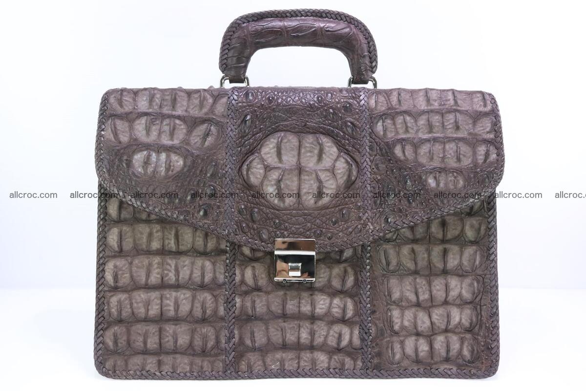 Hand braided crocodile skin briefcase 149 Foto 0