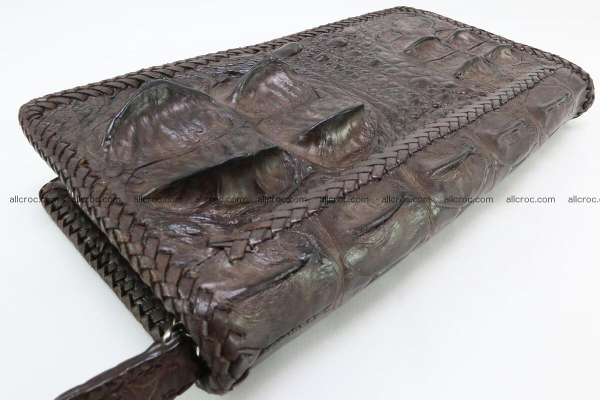 Genuine crocodile hornback wallet with zip 107 Foto 1