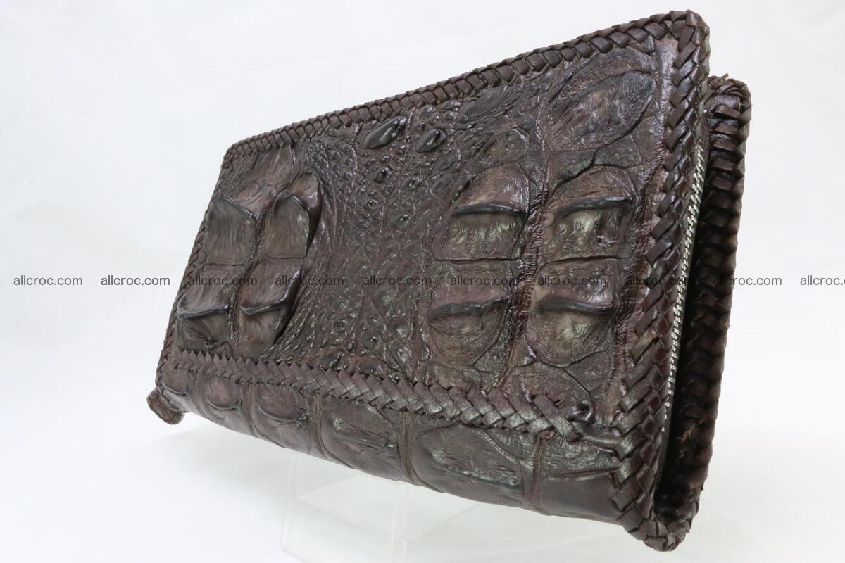 Genuine crocodile hornback wallet with zip 107 Foto 4