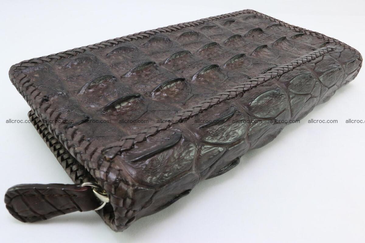 Genuine crocodile hornback wallet with zip 108 Foto 8