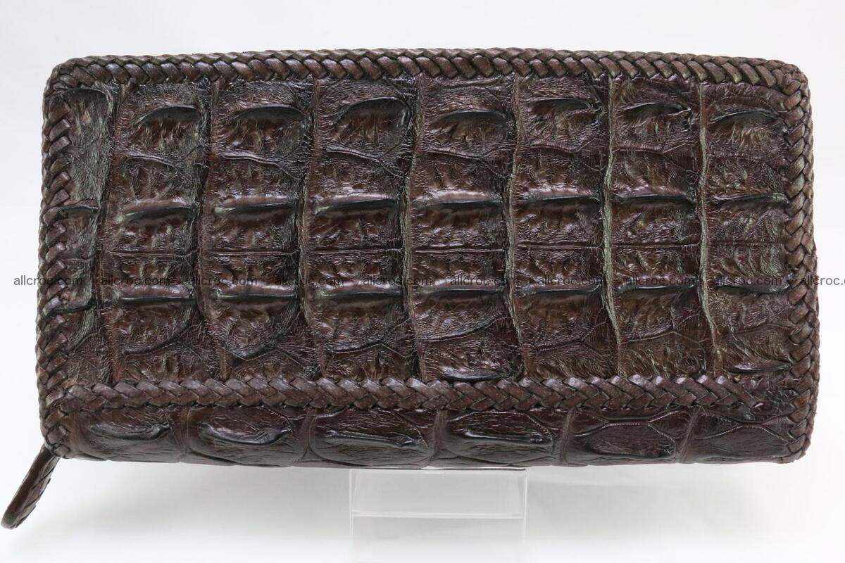 Genuine crocodile hornback wallet with zip 108 Foto 2
