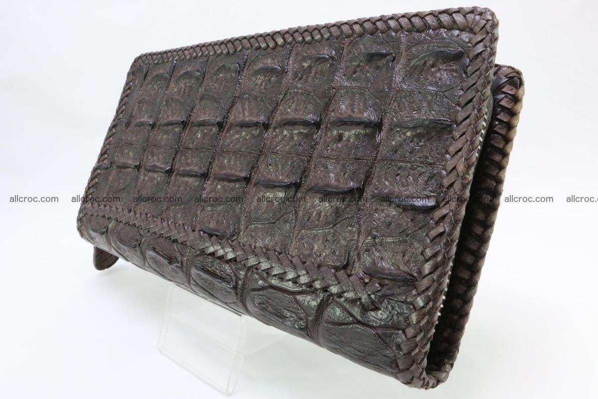 Genuine crocodile hornback wallet with zip 108 Foto 4