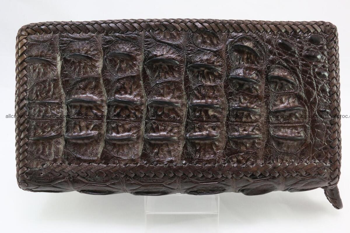 Genuine crocodile hornback wallet with zip 108 Foto 3