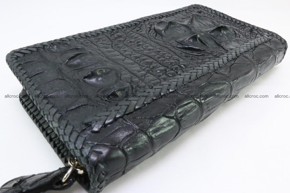 Genuine crocodile hornback wallet with zip 109 Foto 9