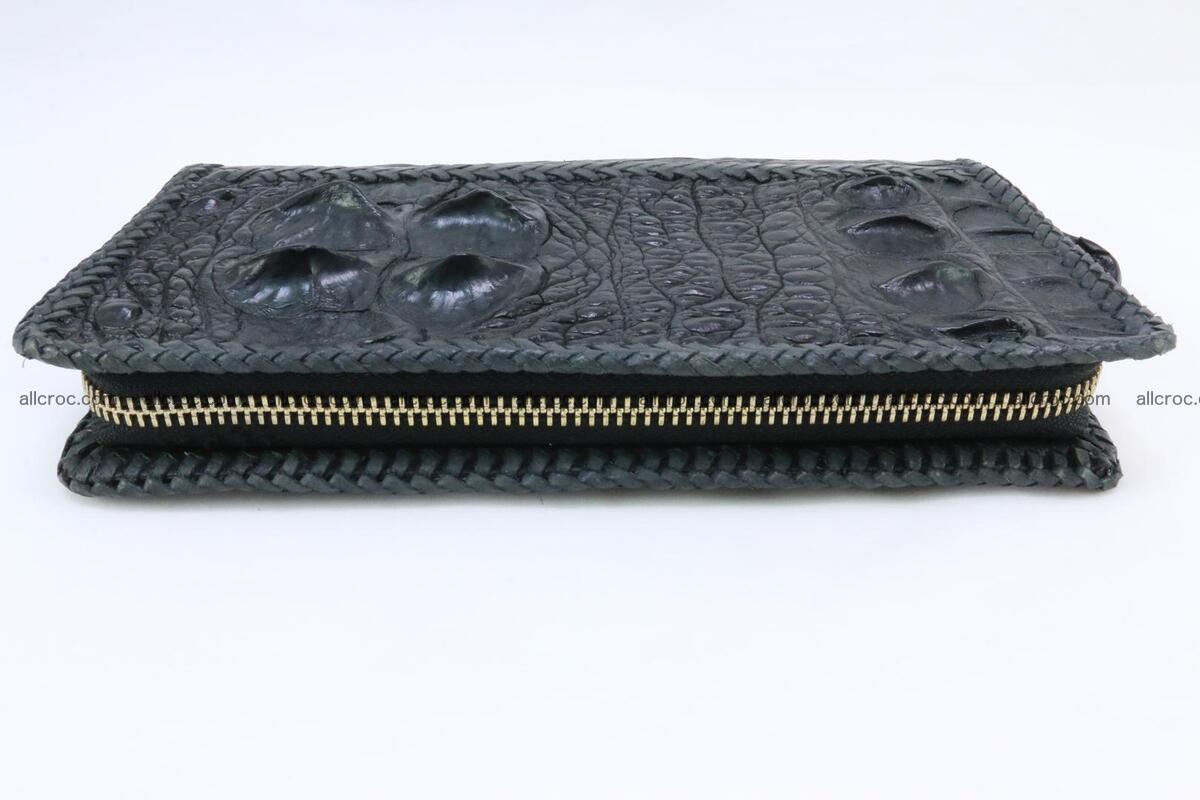 Genuine crocodile hornback wallet with zip 109 Foto 7