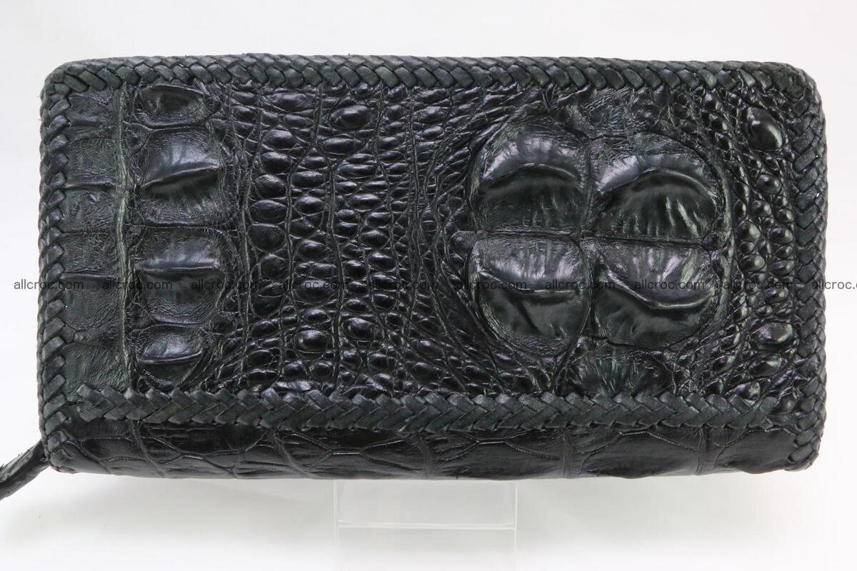 Genuine crocodile hornback wallet with zip 109 Foto 1