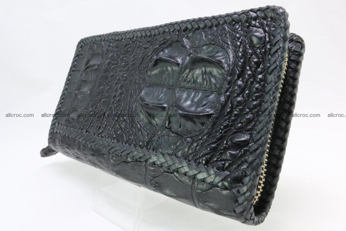 Genuine crocodile hornback wallet with zip 109 Foto 3