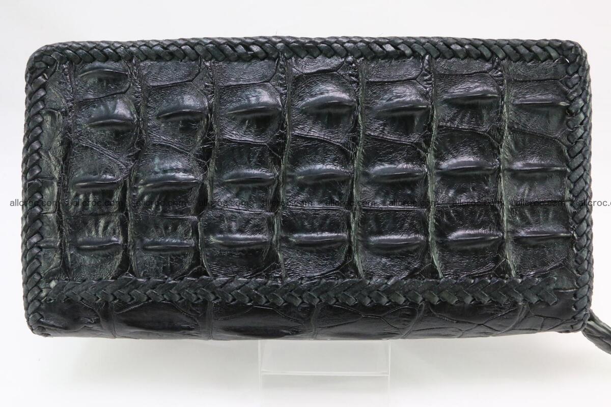 Genuine crocodile hornback wallet with zip 109 Foto 2