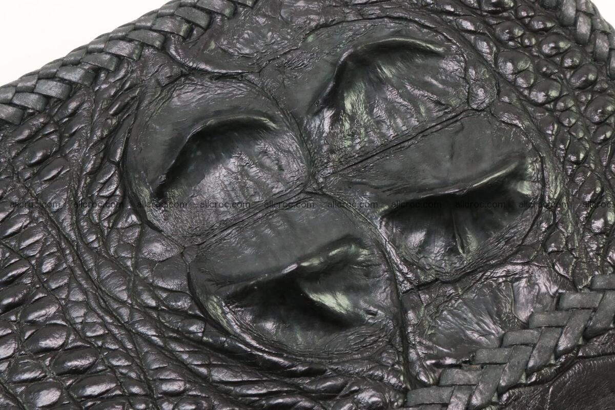 Genuine crocodile hornback wallet with zip 109 Foto 4